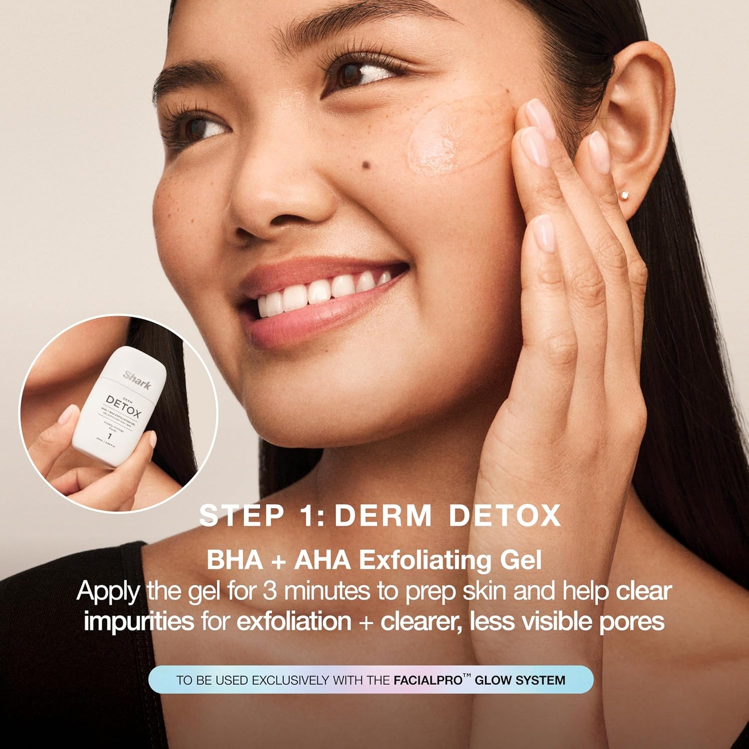 image:imageShark FacialPro Glow DePuffi 2in1 Facial amp Contrast Therapy FH320BK HydroPowered Facial System DePuffi Hot amp Cold Therapy Clinically Tested to Exfoliate Hydrate amp Depuff in 10 MinutesFacialPro Glow Replenishment Kit