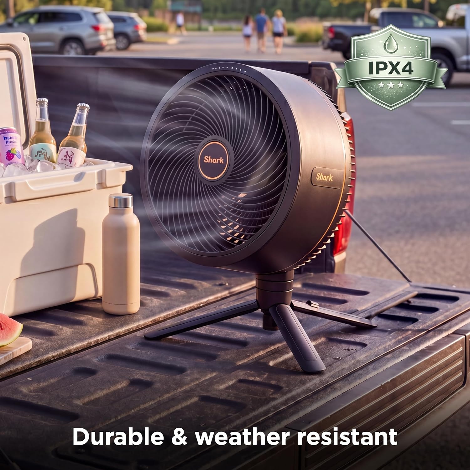 image:imageShark FlexBreeze Pro Mist 2in1 Fan with Integrated Mist White FA302WH CordedCordless Pedestal to Tabletop up to 24Hr Battery up to 70 Ft of Power 5 Speeds with Integrated Misting TankWhite FlexBreeze w Misting Tool