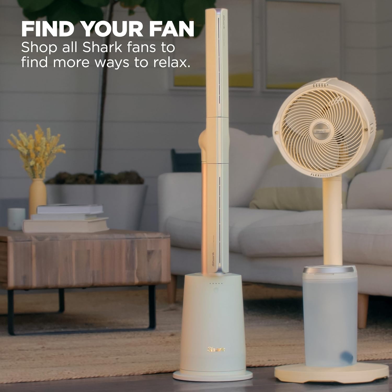 image:imageShark FlexBreeze Pro Mist 2in1 Fan with Integrated Mist White FA302WH CordedCordless Pedestal to Tabletop up to 24Hr Battery up to 70 Ft of Power 5 Speeds with Integrated Misting TankButter FlexBreeze ProMist w Portable Tank