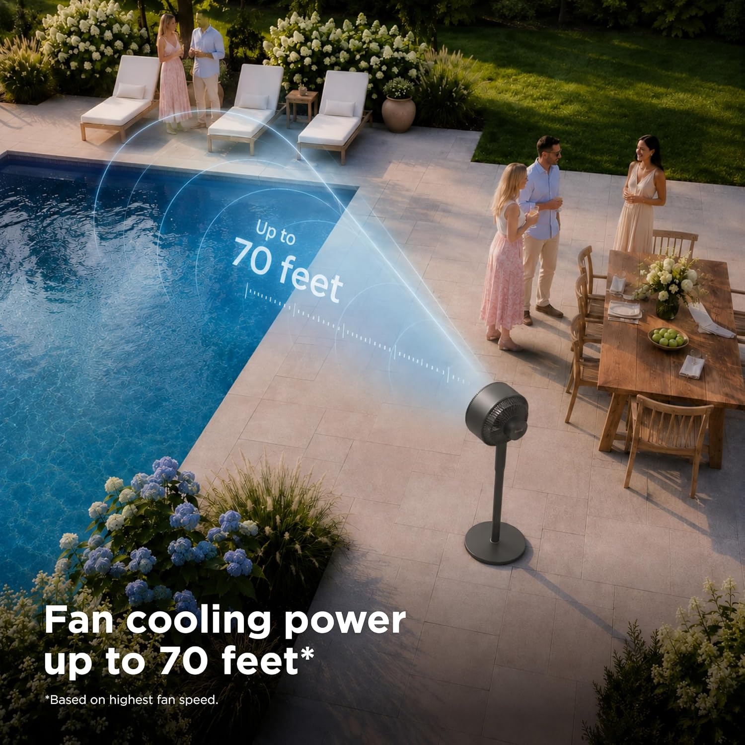 image:imageShark FlexBreeze Pro Mist 2in1 Fan with Integrated Mist White FA302WH CordedCordless Pedestal to Tabletop up to 24Hr Battery up to 70 Ft of Power 5 Speeds with Integrated Misting TankWhite FlexBreeze w Misting Tool