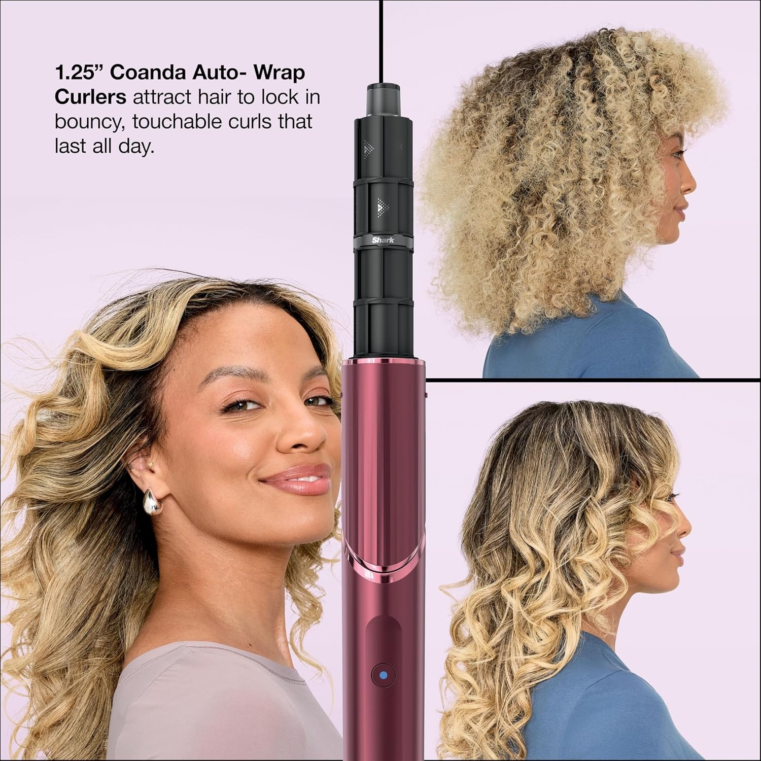 image:imageShark FlexStyle Air MultiStyler amp Drying System Coanda Copper HD433CP No Heat Damage One Twist between Dryer amp Styler 4 Heat3 Airflow Settings Cool ShotAll Hair Types Case