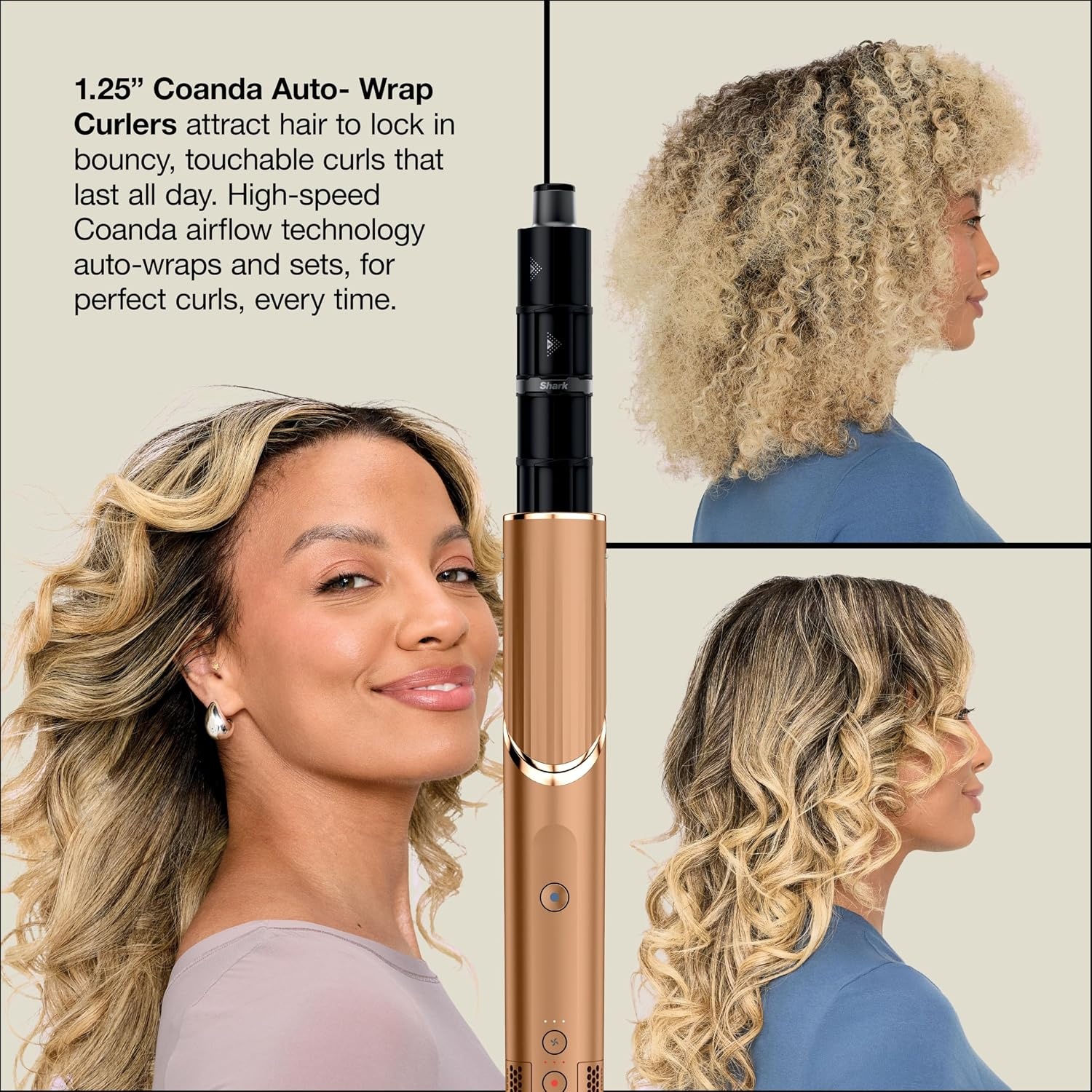 image:imageShark FlexStyle Air MultiStyler amp Drying System Coanda Copper HD433CP No Heat Damage One Twist between Dryer amp Styler 4 Heat3 Airflow Settings Cool ShotFlexstyleCopper