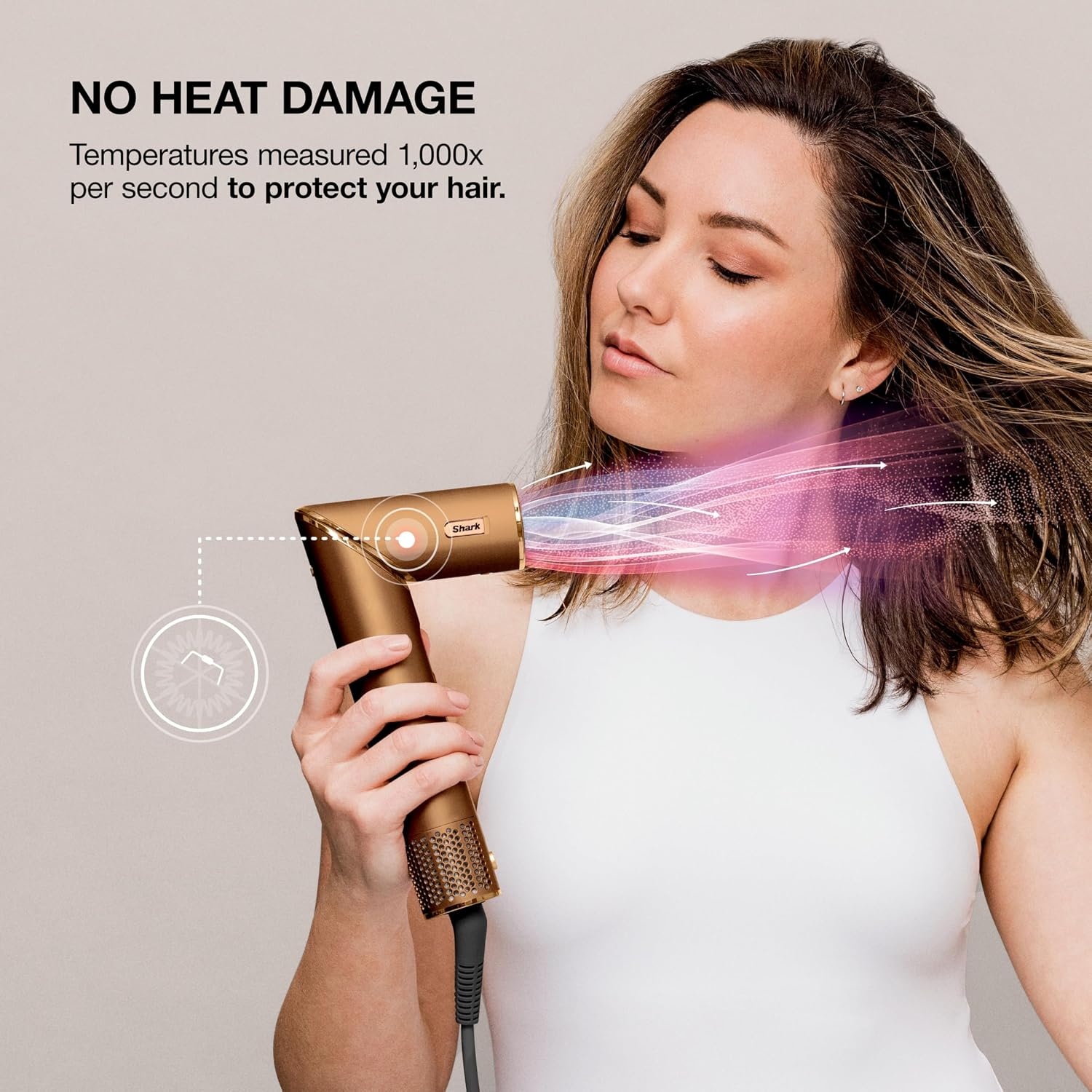 image:imageShark FlexStyle Air MultiStyler amp Drying System Coanda Copper HD433CP No Heat Damage One Twist between Dryer amp Styler 4 Heat3 Airflow Settings Cool ShotFlexstyleCopper