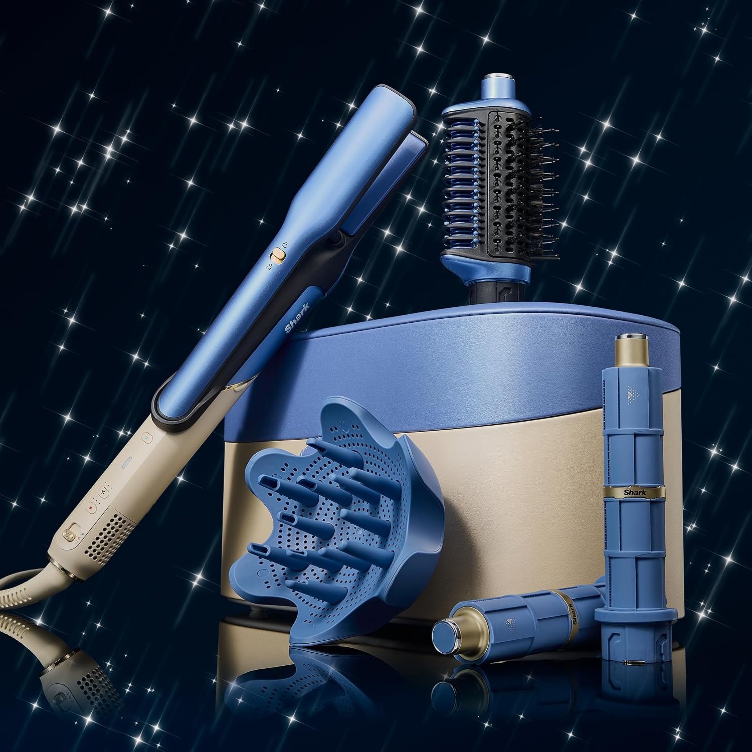 image:imageShark FlexStyle Glam CeramicPowerful Air StylingDrying System HD6052SPK Silki Straightener Glossi Air Glosser WideTooth Comb amp Diffuser Scalp ShieldStarlight Dream Special Edition