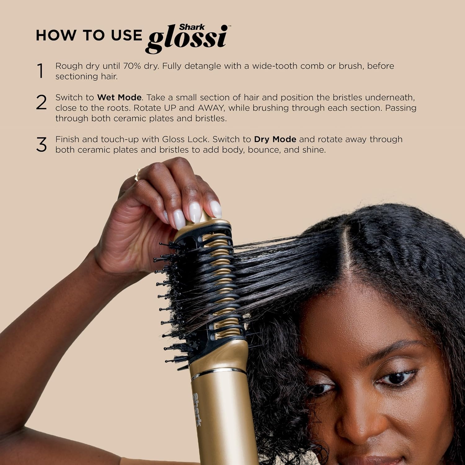 image:imageShark FlexStyle Glam CeramicPowerful Air StylingDrying System HD6052SPK Silki Straightener Glossi Air Glosser WideTooth Comb amp Diffuser Scalp ShieldStarlight Dream Special Edition