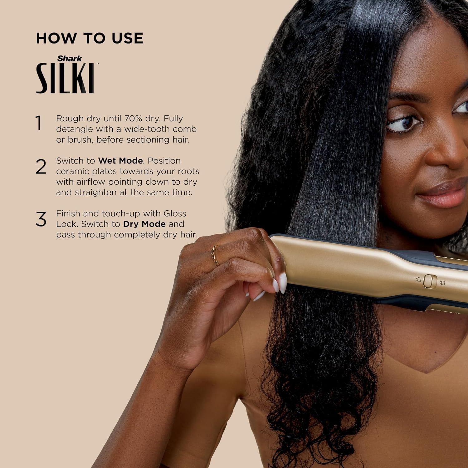 image:imageShark FlexStyle Glam CeramicPowerful Air StylingDrying System HD6052SPK Silki Straightener Glossi Air Glosser WideTooth Comb amp Diffuser Scalp ShieldStarlight Dream Special Edition