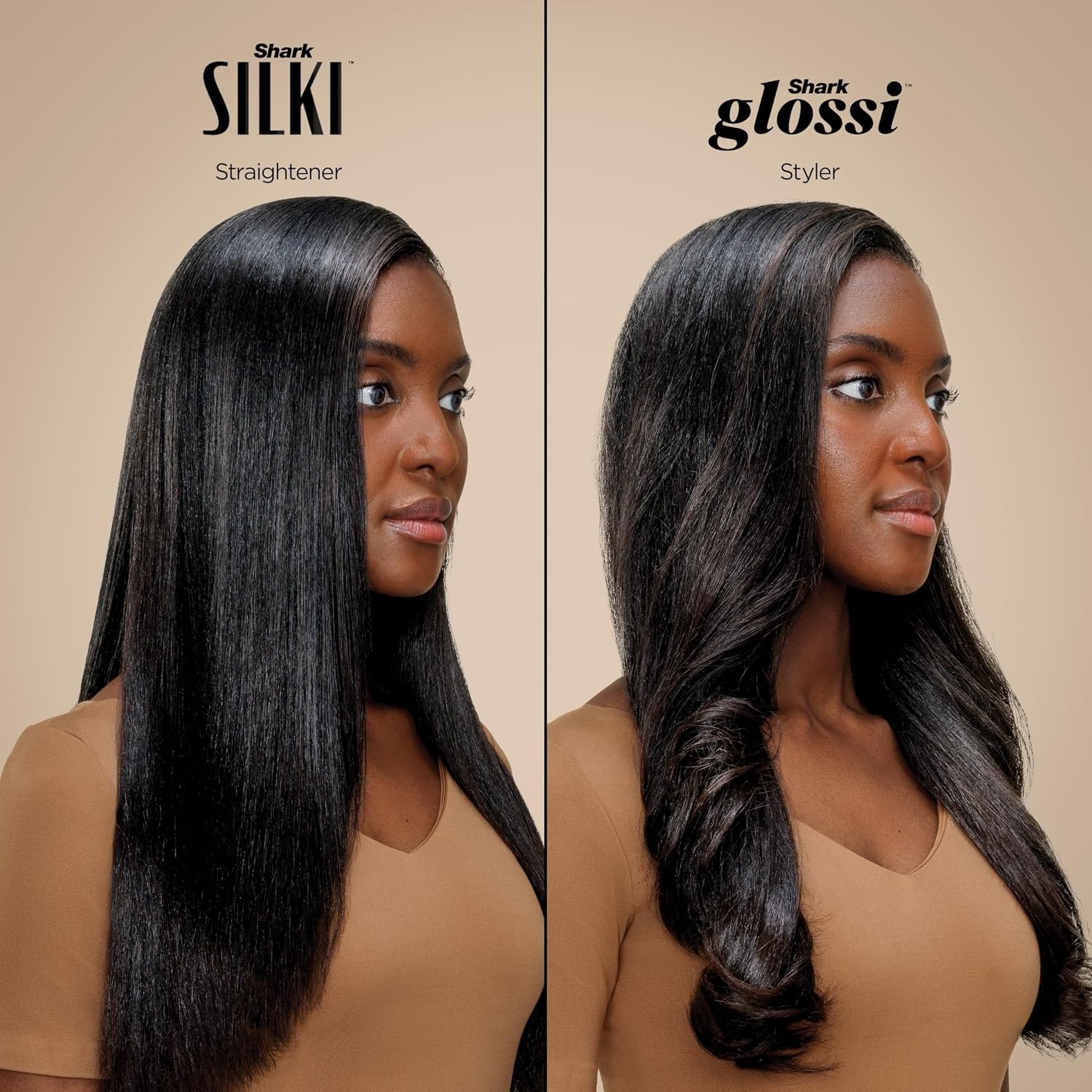 image:imageShark FlexStyle Glam CeramicPowerful Air StylingDrying System HD6052SPK Silki Straightener Glossi Air Glosser WideTooth Comb amp Diffuser Scalp ShieldStraight Wavy Hair Gold