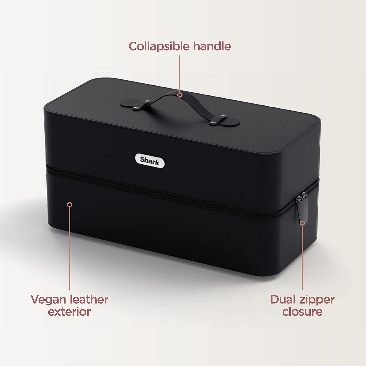 image:imageShark FlexStyle Vegan Leather Travel Storage Case Black XHD400SAC Vegan Leather Material Fits FlexStyle amp All Attachments Compact Travel Storage1 Count Pack of 2
