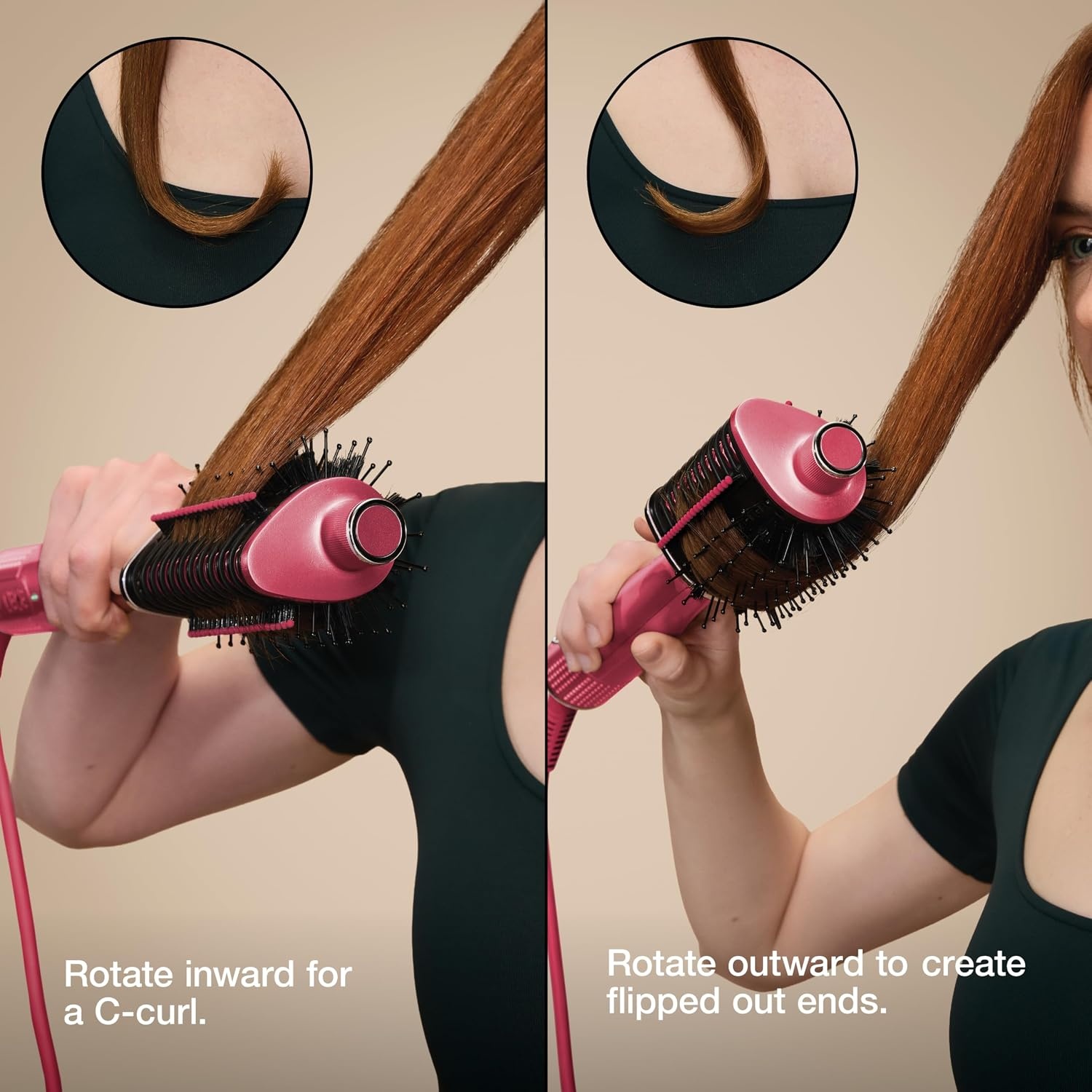 image:imageShark Glossi 2in1 Hot Tool amp Air Glosser Lychee Pink HT302PK 2in1 Hot Tool amp Air Glosser Dries Smooths amp Shines Hair in One Step Using Ceramic Plates amp Powerful AirflowRaspberry