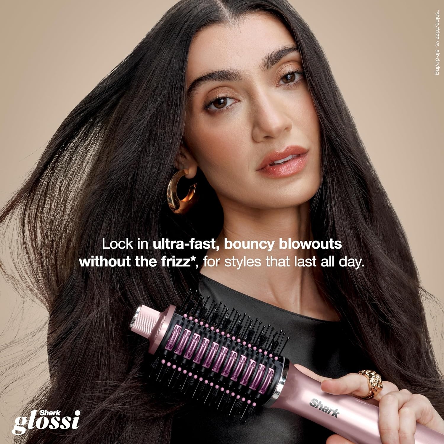 image:imageShark Glossi 2in1 Hot Tool amp Air Glosser Lychee Pink HT302PK 2in1 Hot Tool amp Air Glosser Dries Smooths amp Shines Hair in One Step Using Ceramic Plates amp Powerful AirflowLychee