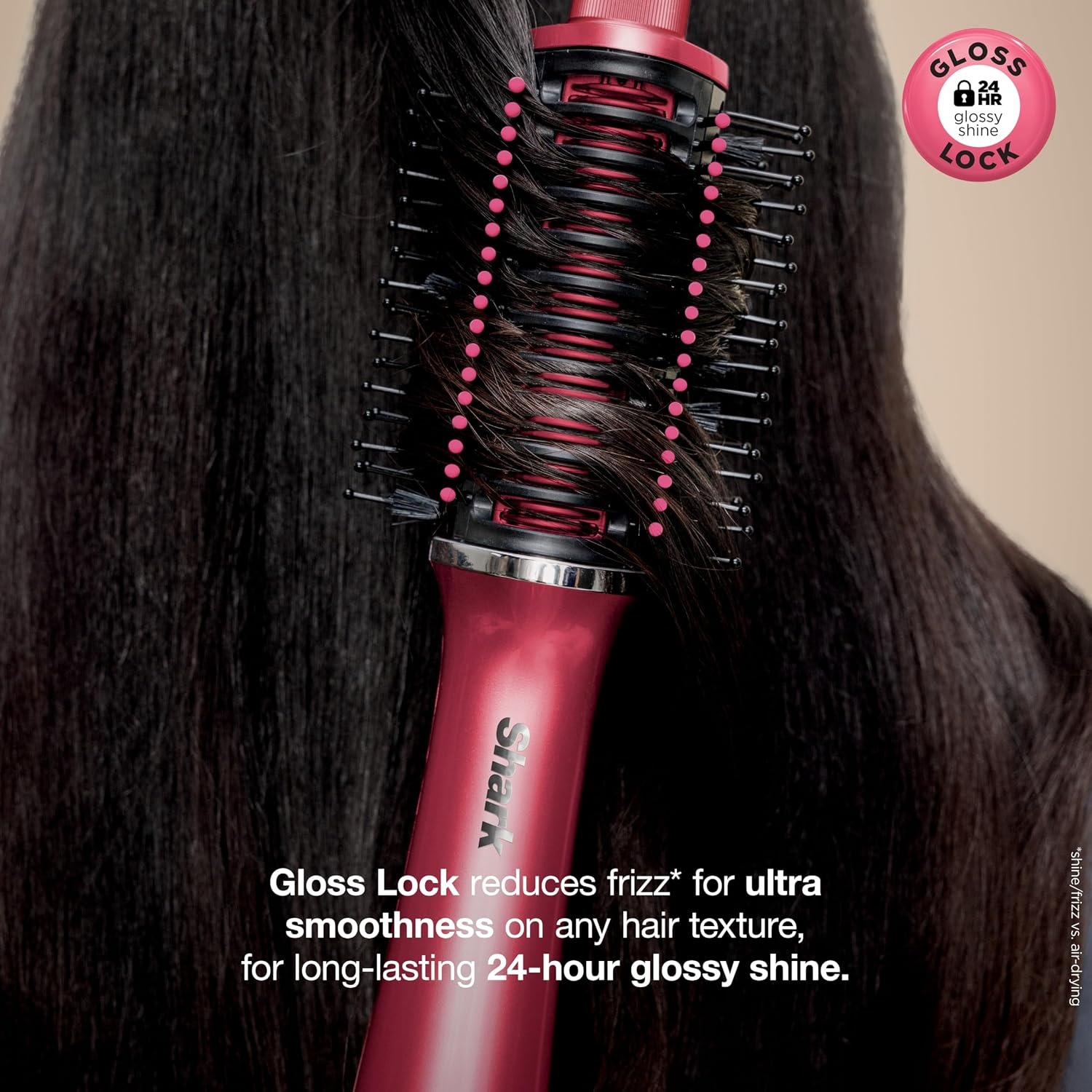 image:imageShark Glossi 2in1 Hot Tool amp Air Glosser Lychee Pink HT302PK 2in1 Hot Tool amp Air Glosser Dries Smooths amp Shines Hair in One Step Using Ceramic Plates amp Powerful AirflowRaspberry