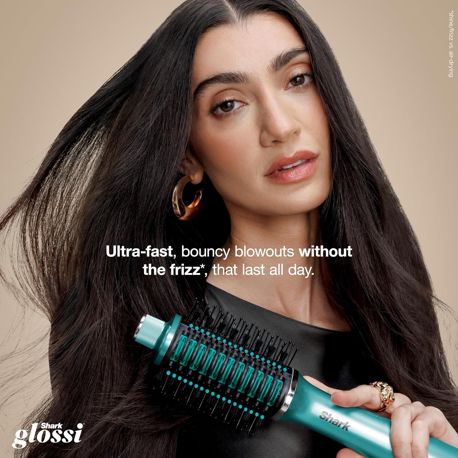 image:imageShark Glossi 2in1 Hot Tool amp Air Glosser Lychee Pink HT302PK 2in1 Hot Tool amp Air Glosser Dries Smooths amp Shines Hair in One Step Using Ceramic Plates amp Powerful AirflowJewel Teal