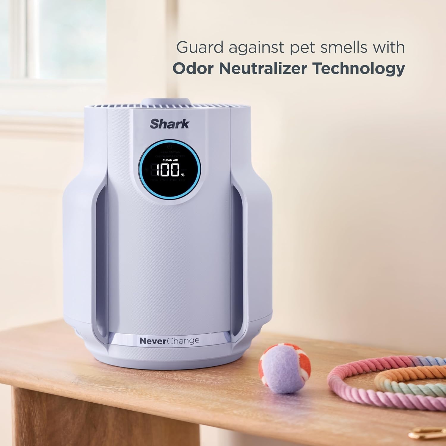 image:imageShark NeverChange Compact Pro Air Purifier HP071BRN Winter Fog For Bedroom Nursery Home Office Dorm HEPAExceeding Filter Captures Pollutants Pet Dander Dust Odor Smoke and MoreLilac 250 sq ft
