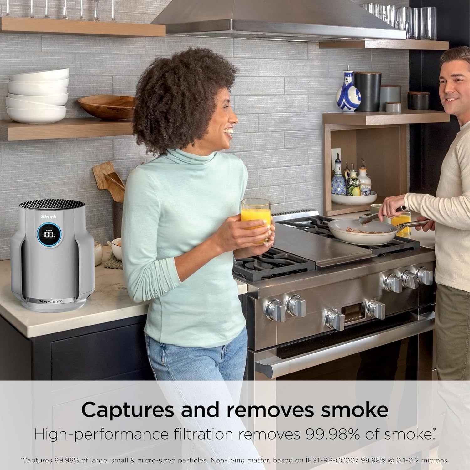 image:imageShark NeverChange Compact Pro Air Purifier HP071BRN Winter Fog For Bedroom Nursery Home Office Dorm HEPAExceeding Filter Captures Pollutants Pet Dander Dust Odor Smoke and MoreWinter Fog 250 sq ft