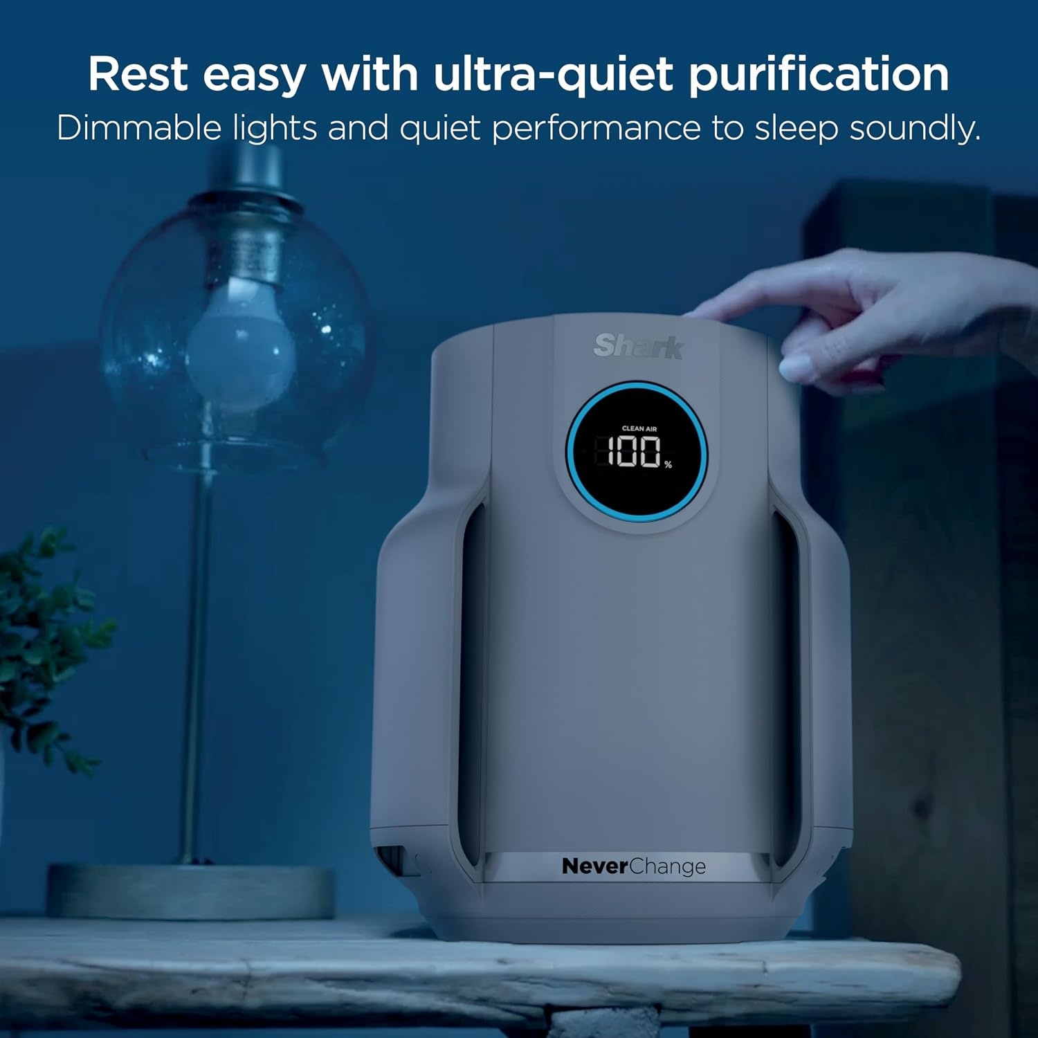 image:imageShark NeverChange Compact Pro Air Purifier HP071BRN Winter Fog For Bedroom Nursery Home Office Dorm HEPAExceeding Filter Captures Pollutants Pet Dander Dust Odor Smoke and MoreDark Grey 250 sq ft 2Pack