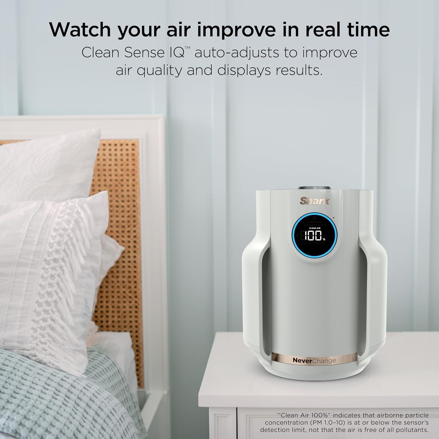 image:imageShark NeverChange Compact Pro Air Purifier HP071BRN Winter Fog For Bedroom Nursery Home Office Dorm HEPAExceeding Filter Captures Pollutants Pet Dander Dust Odor Smoke and MoreDove 250 sq ft