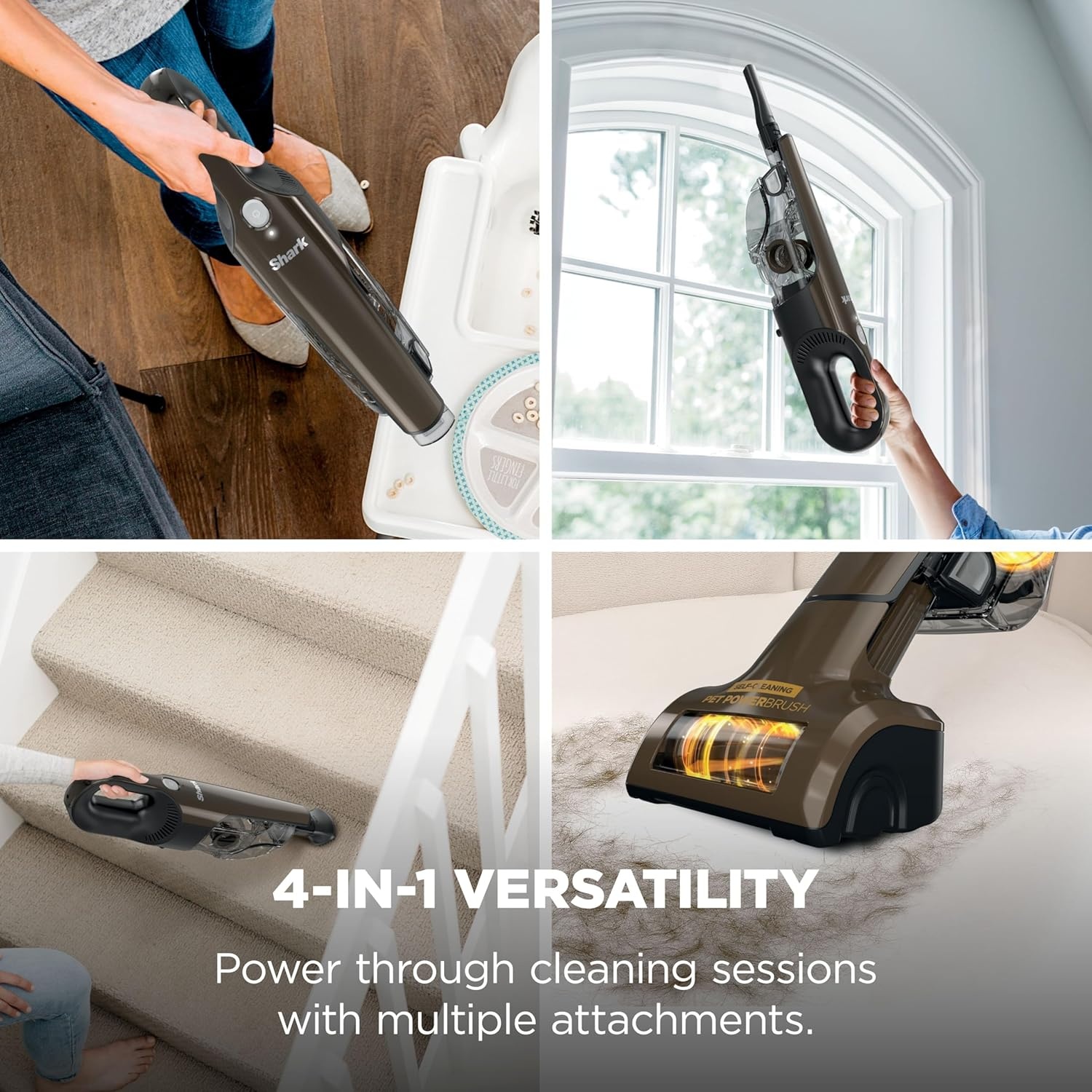 image:imageShark UltraCyclone Pet Pro Plus Cordless Handheld Vacuum Brown CH951BR1 Powerful Suction Portable Vacuum for Car amp Home Pet Power Brush Crevice Tool Scrubbing Brush XL Dust CupBrown