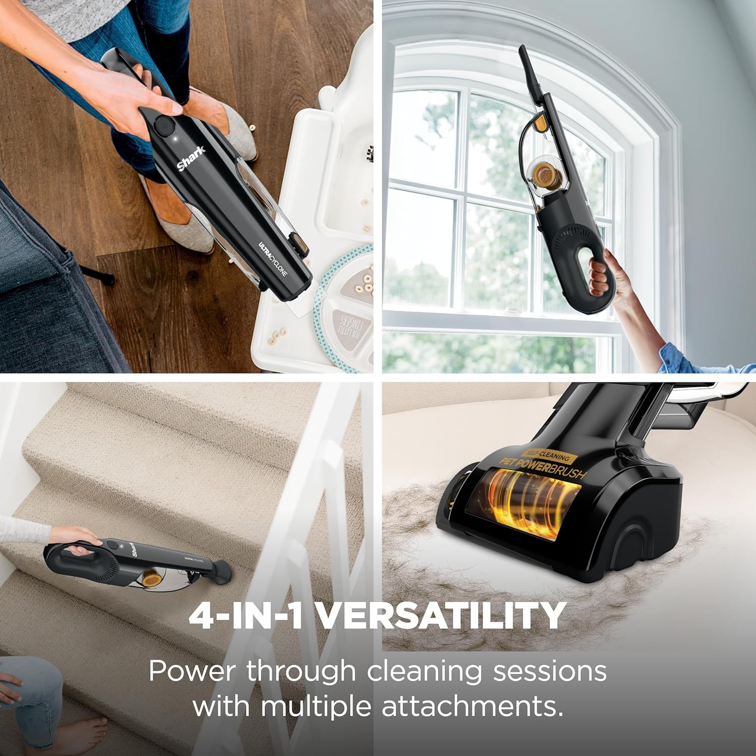 image:imageShark UltraCyclone Pet Pro Plus Cordless Handheld Vacuum Brown CH951BR1 Powerful Suction Portable Vacuum for Car amp Home Pet Power Brush Crevice Tool Scrubbing Brush XL Dust CupBlack