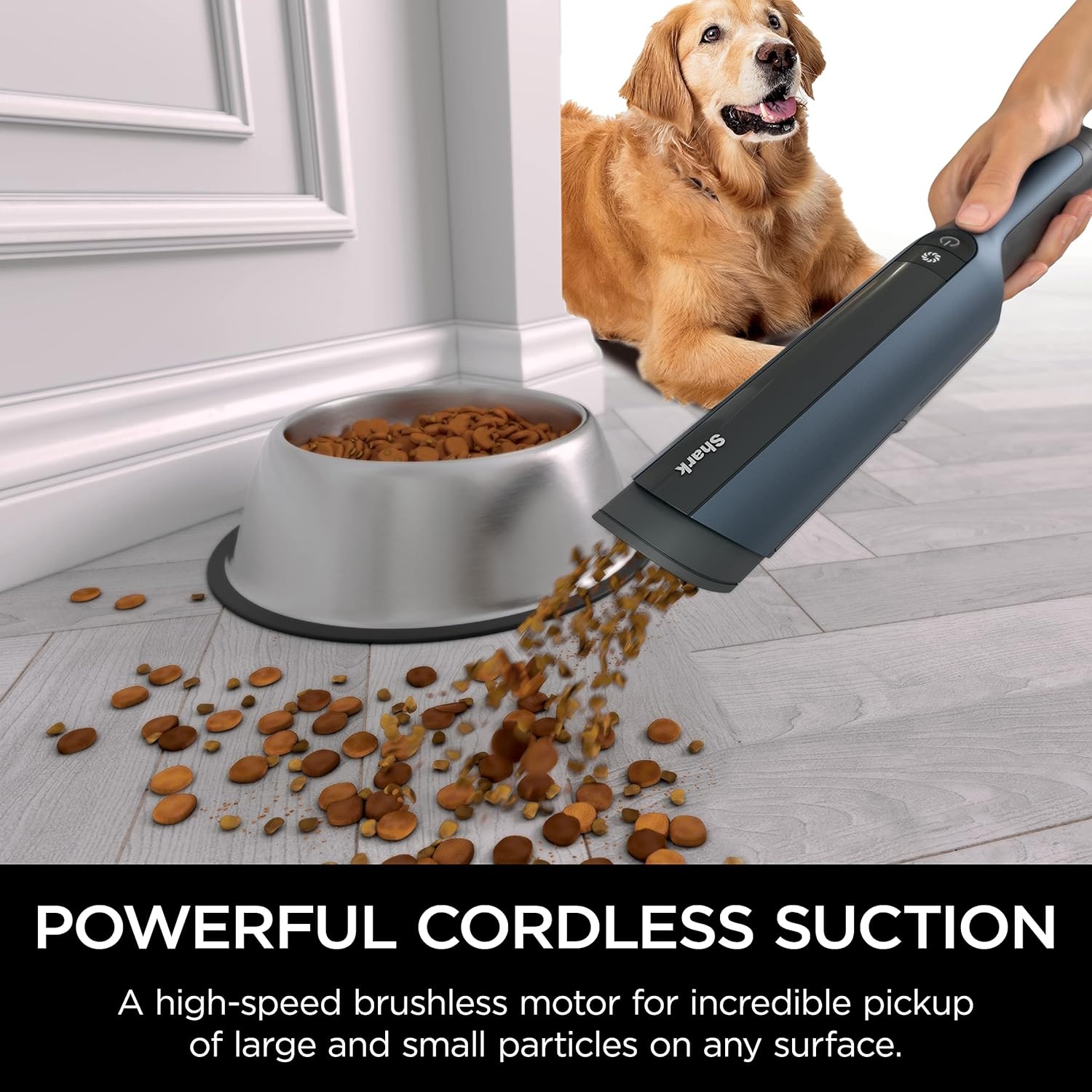 image:imageShark UltraCyclone Pet Pro Plus Cordless Handheld Vacuum Brown CH951BR1 Powerful Suction Portable Vacuum for Car amp Home Pet Power Brush Crevice Tool Scrubbing Brush XL Dust CupDark Blue