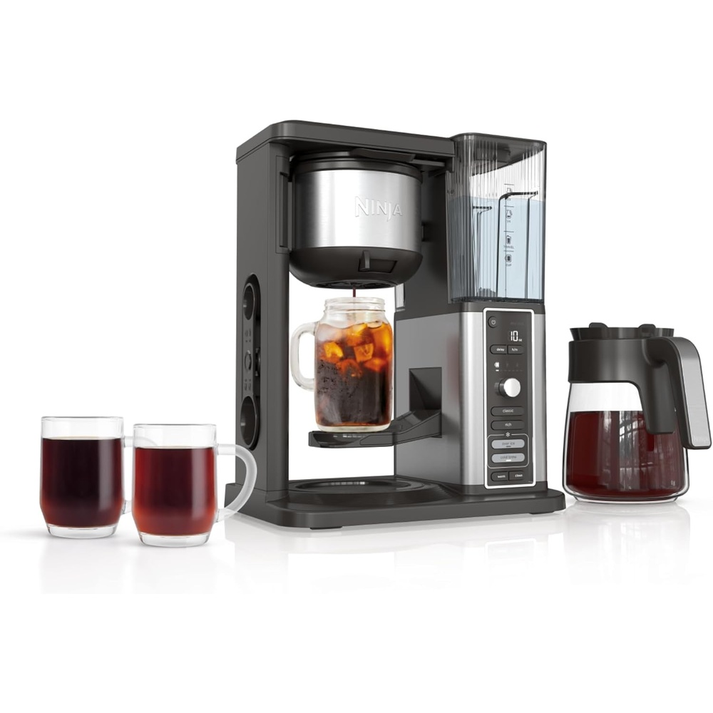image:imageNinja Coffee Maker 10Cup Carafe FoldAway Frother Black CM401 Permanent Filter amp Removable Dishwasher Safe Reservoir 6 Brew Styles 8 Cup to Travel Mug to Pot Sizes12 Cup