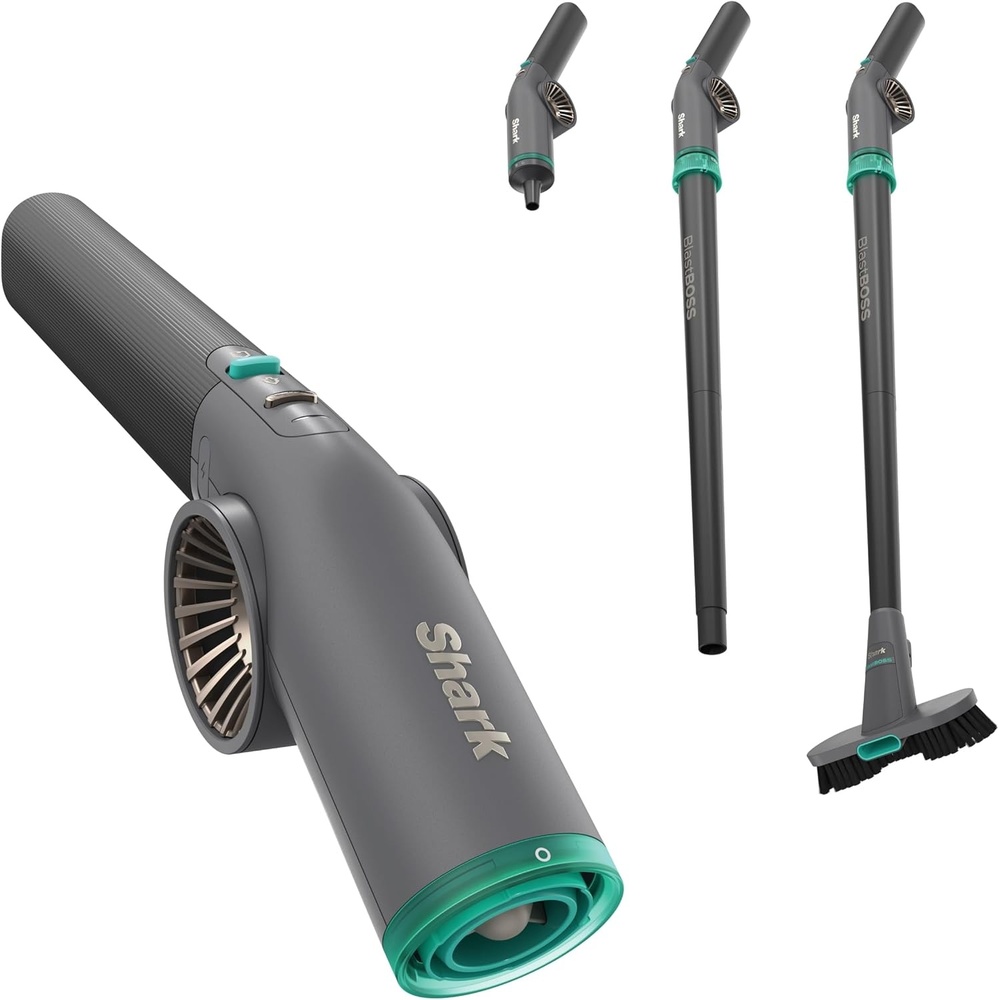 image:imageShark BlastBoss AllinOne Air Blasting System with BlastBroom AB2111 Precision Nozzle Extension Wand IndoorOutdoor Cleaning 0190 MPH Cordless Handheld Blower Rechargeable CharcoalCharcoal