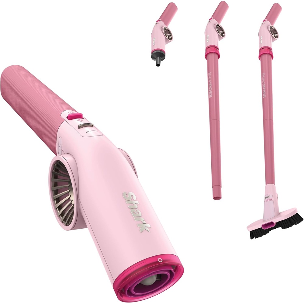 image:imageShark BlastBoss AllinOne Air Blasting System with BlastBroom AB2111 Precision Nozzle Extension Wand IndoorOutdoor Cleaning 0190 MPH Cordless Handheld Blower Rechargeable CharcoalStrawberry