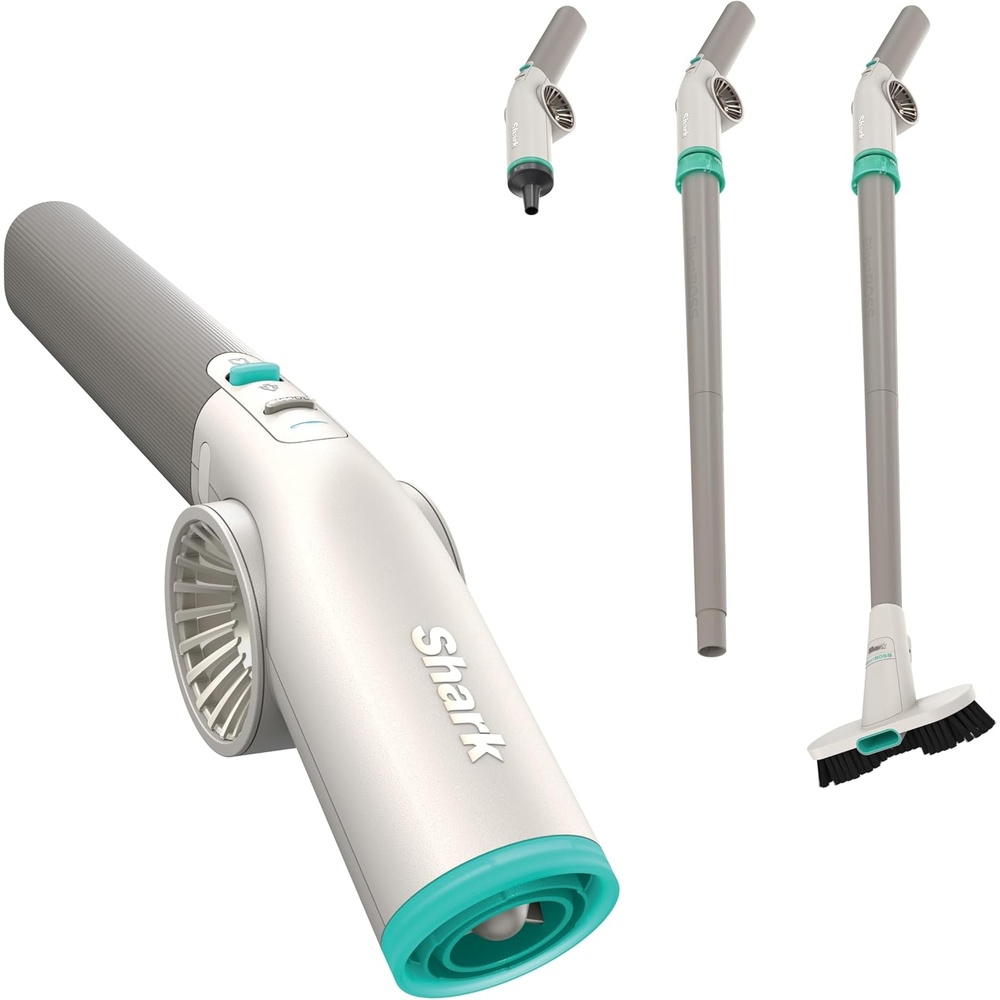 image:imageShark BlastBoss AllinOne Air Blasting System with BlastBroom AB2111 Precision Nozzle Extension Wand IndoorOutdoor Cleaning 0190 MPH Cordless Handheld Blower Rechargeable CharcoalDove