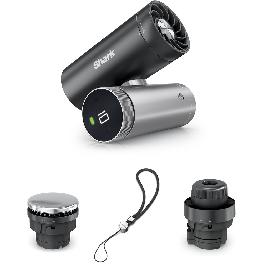image:imageShark ChillPill 3in1 Fan Mist and Cooling Plate Haze FA022LV 3in1 Cooling System Handheld or Wearable Drops Skin Temp up to 16 Indoor Outdoor DryTouch Mist 10 SpeedsCarbon