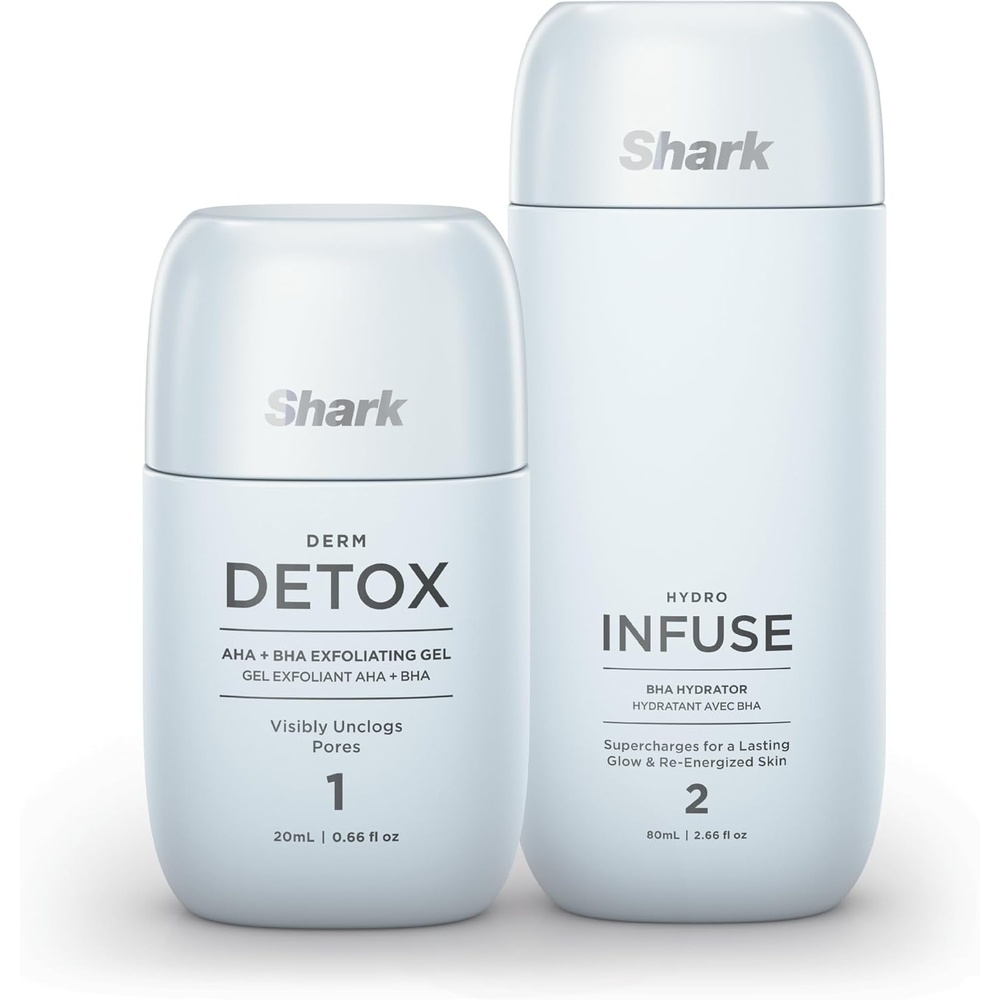 image:imageShark FacialPro Glow DePuffi 2in1 Facial amp Contrast Therapy FH320BK HydroPowered Facial System DePuffi Hot amp Cold Therapy Clinically Tested to Exfoliate Hydrate amp Depuff in 10 MinutesFacialPro Glow Replenishment Kit