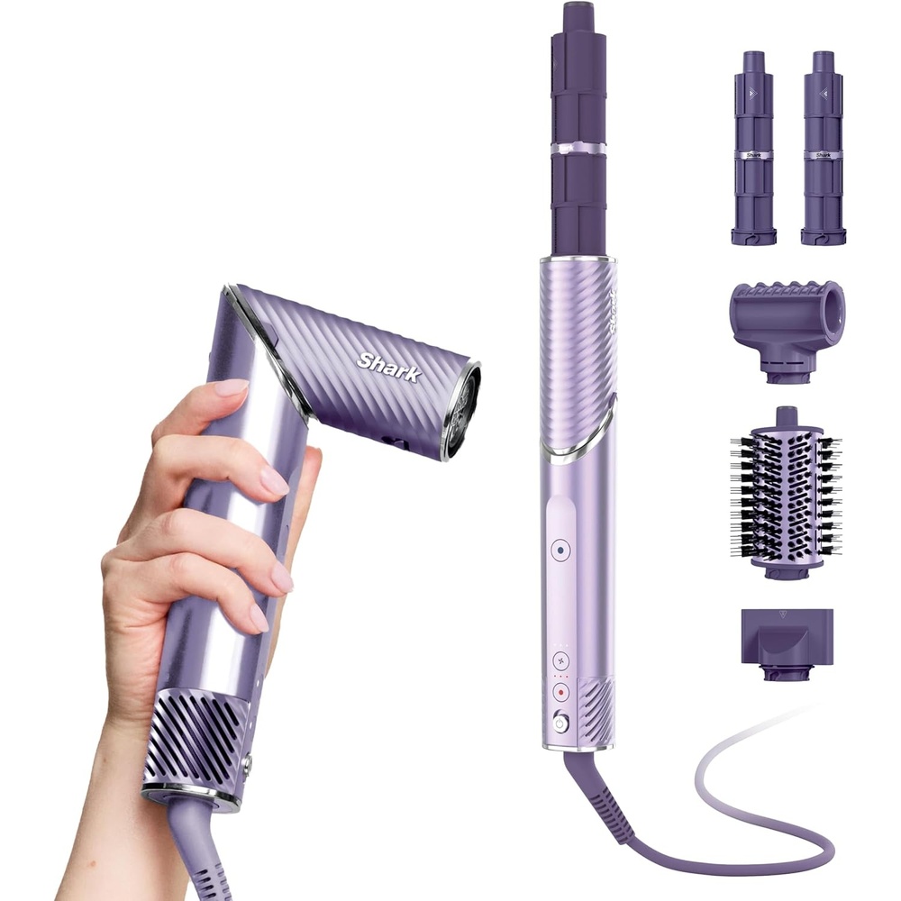 image:imageShark FlexStyle IonCurl Ion Air Drying Curling and Styling System HD840PU Powerful Coanda AutoWrap Curling AirSet Pause Button Scalp Shield Mode 4 Attachments Included LilacLilac
