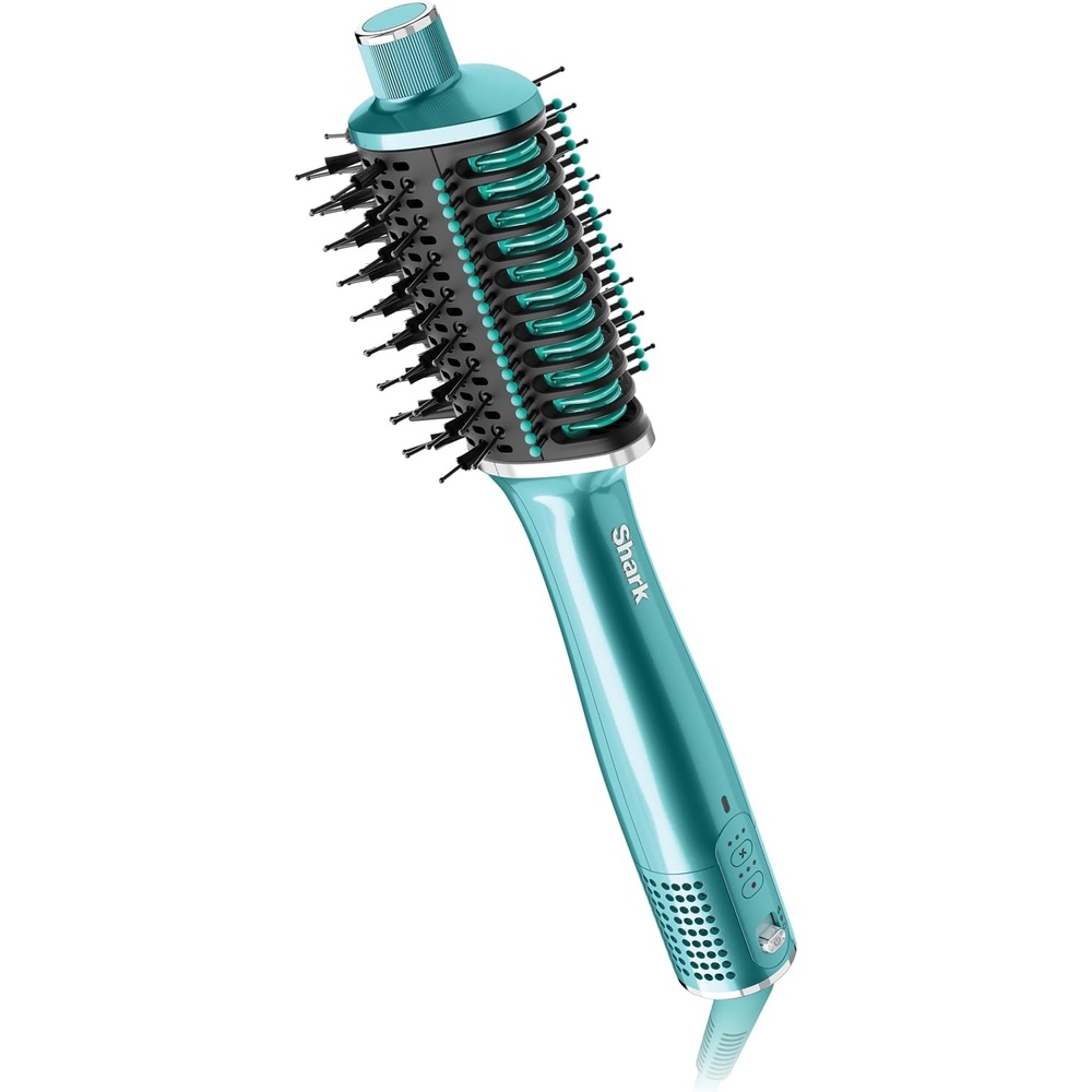 image:imageShark Glossi 2in1 Hot Tool amp Air Glosser Lychee Pink HT302PK 2in1 Hot Tool amp Air Glosser Dries Smooths amp Shines Hair in One Step Using Ceramic Plates amp Powerful AirflowJewel Teal