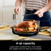Ninja 6-Cup CleanCrisp Glass Container & Storage Lid, Crispi, XSKSFN6CUP | 450F rated, PFAS and PTFE free, Microwave, freezer and dishwasher-safe(4 QT)