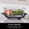 Ninja 6-Cup CleanCrisp Glass Container & Storage Lid, Crispi, XSKSFN6CUP | 450F rated, PFAS and PTFE free, Microwave, freezer and dishwasher-safe(6 Cup (Pack of 2))