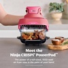 Ninja Crispi Glass Air Fryer, 4-in-1, Cherry Crush, FN101DR | Max crisp, bake, air fry, recrisp, 450F max, 4 Qt and 6 Cup containers, PFAS-free glass
