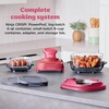 Ninja Crispi Glass Air Fryer, 4-in-1, Cherry Crush, FN101DR | Max crisp, bake, air fry, recrisp, 450F max, 4 Qt and 6 Cup containers, PFAS-free glass