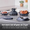 Ninja Crispi Glass Air Fryer, 4-in-1, Green, FN101SG | Max crisp, bake, air fry, recrisp, 450F max, 4 Qt and 6 Cup containers, PFAS-free glass(Cyberspace Gray)