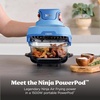 Ninja Crispi Glass Air Fryer, 4-in-1, Green, FN101SG | Max crisp, bake, air fry, recrisp, 450F max, 4 Qt and 6 Cup containers, PFAS-free glass(Electric Cobalt)