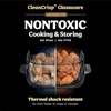 Ninja Crispi Glass Air Fryer, 4-in-1, Green, FN101SG | Max crisp, bake, air fry, recrisp, 450F max, 4 Qt and 6 Cup containers, PFAS-free glass(Ginger Snap)