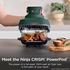 Ninja Crispi Glass Air Fryer, 4-in-1, Green, FN101SG | Max crisp, bake, air fry, recrisp, 450F max, 4 Qt and 6 Cup containers, PFAS-free glass(Green Bundle)