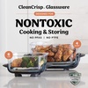 Ninja Crispi Glass Air Fryer, 4-in-1, Green, FN101SG | Max crisp, bake, air fry, recrisp, 450F max, 4 Qt and 6 Cup containers, PFAS-free glass(Orange Pepper)