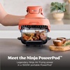 Ninja Crispi Glass Air Fryer, 4-in-1, Green, FN101SG | Max crisp, bake, air fry, recrisp, 450F max, 4 Qt and 6 Cup containers, PFAS-free glass(Orange Pepper)