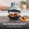 Ninja Crispi Glass Air Fryer, 4-in-1, Green, FN101SG | Max crisp, bake, air fry, recrisp, 450F max, 4 Qt and 6 Cup containers, PFAS-free glass(Sage)