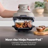 Ninja Crispi Glass Air Fryer, 4-in-1, Green, FN101SG | Max crisp, bake, air fry, recrisp, 450F max, 4 Qt and 6 Cup containers, PFAS-free glass(Stone)