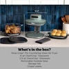 Ninja Crispi Pro Glass Air Fryer, 6-in-1, Cyberspace, AS101CY | Max crisp, air fry, bake, roast, recrisp, dehydrate, 1800W, 450F max, 6Qt, 2.5Qt containers(Ash Grey)