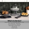 Ninja Crispi Pro Glass Air Fryer, 6-in-1, Cyberspace, AS101CY | Max crisp, air fry, bake, roast, recrisp, dehydrate, 1800W, 450F max, 6Qt, 2.5Qt containers(Bone)