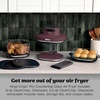 Ninja Crispi Pro Glass Air Fryer, 6-in-1, Cyberspace, AS101CY | Max crisp, air fry, bake, roast, recrisp, dehydrate, 1800W, 450F max, 6Qt, 2.5Qt containers(Cherry)