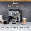 Ninja Luxe Café Premier Espresso & Rapid Cold Brew, Gunmetal, ES601GM | Drip Coffee, Built-in Coffee Grinder, Hands-Free Milk Frother, Assisted Tamper for Cappuccinos & Lattes(Stainless Steel)