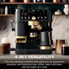 Ninja Luxe Café Pro Series, Espresso, Cold Brew, Hot Water, ES701 | Drip Coffee, Integrated Tamper, Built-in Grinder, Hands-Free Frother for Cappuccinos, Lattes, Americanos, Dairy or Non-Dairy(Black/Gold)