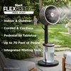 Shark FlexBreeze Pro Mist 2-in-1 Fan with Integrated Mist, White, FA302WH | Corded/Cordless, Pedestal to Tabletop, up to 24-Hr Battery, up to 70 Ft of Power, 5 Speeds, with Integrated Misting Tank(White (FlexBreeze ProMist w/ Portable Tank))