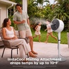 Shark FlexBreeze Pro Mist 2-in-1 Fan with Integrated Mist, White, FA302WH | Corded/Cordless, Pedestal to Tabletop, up to 24-Hr Battery, up to 70 Ft of Power, 5 Speeds, with Integrated Misting Tank(Grey (FlexBreeze w/ Misting Tool))
